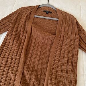 Cyrus Knit Cardigan Amber Brown Size Small
